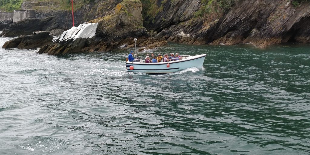 Entering the harbour back at Looe. Photo by Jen Bousfield